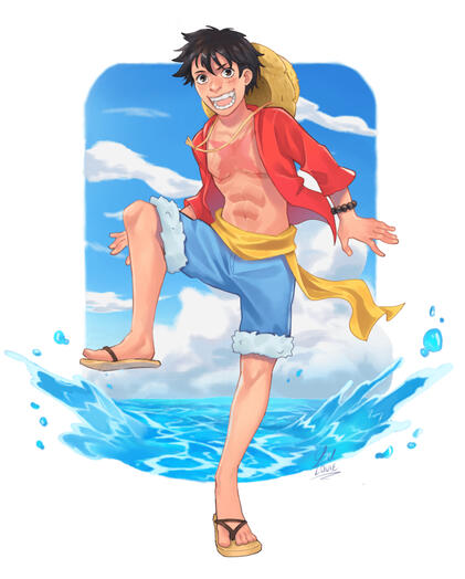 illustration from the animated series &quot;one piece&quot;